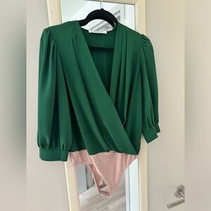 Amanda Uprichard Green Bodysuit